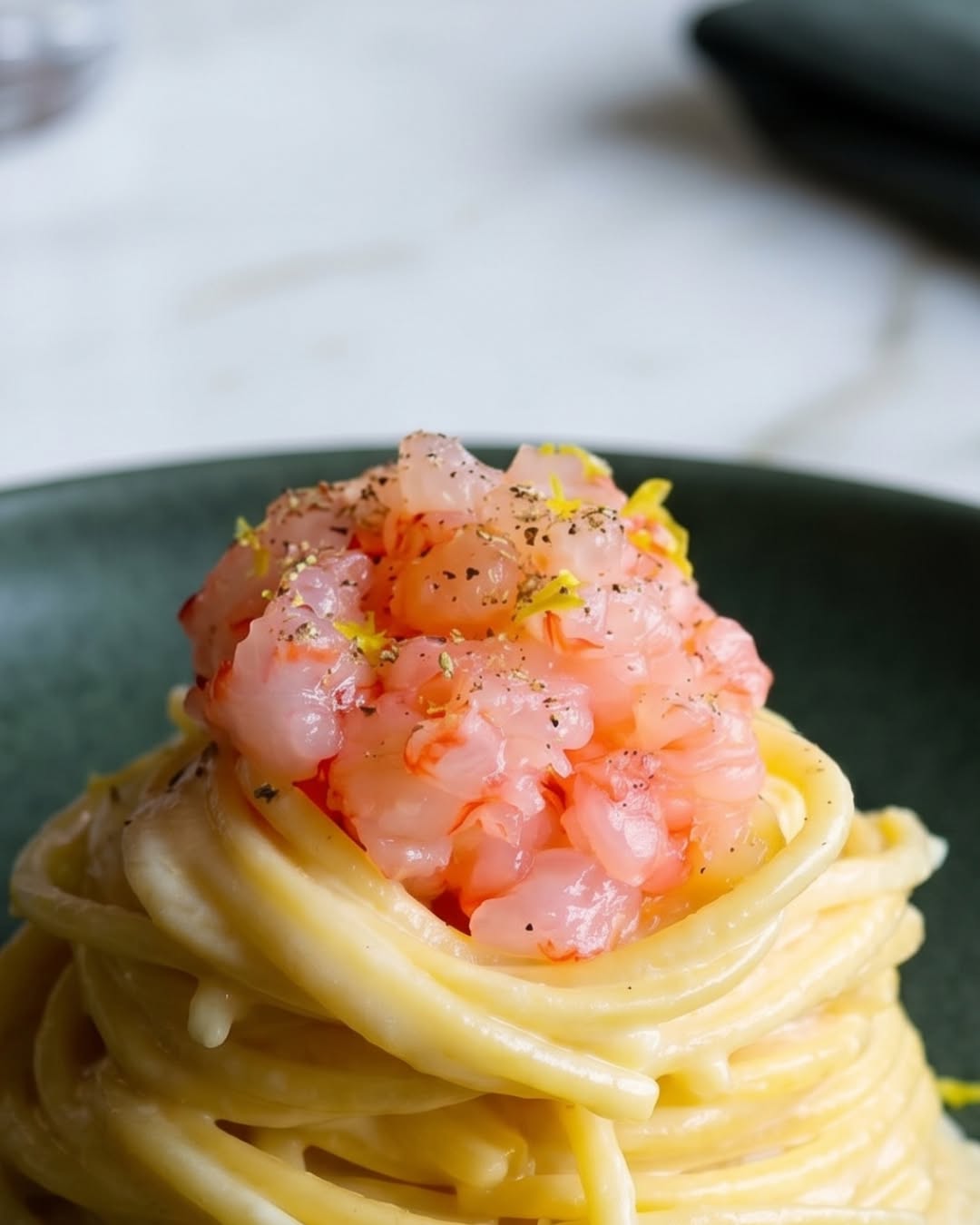 Piatto di pasta con gambero pubblicato da Rogà